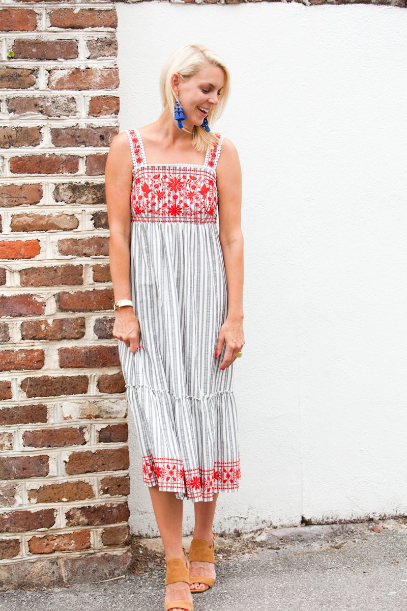 summer embroidered dress