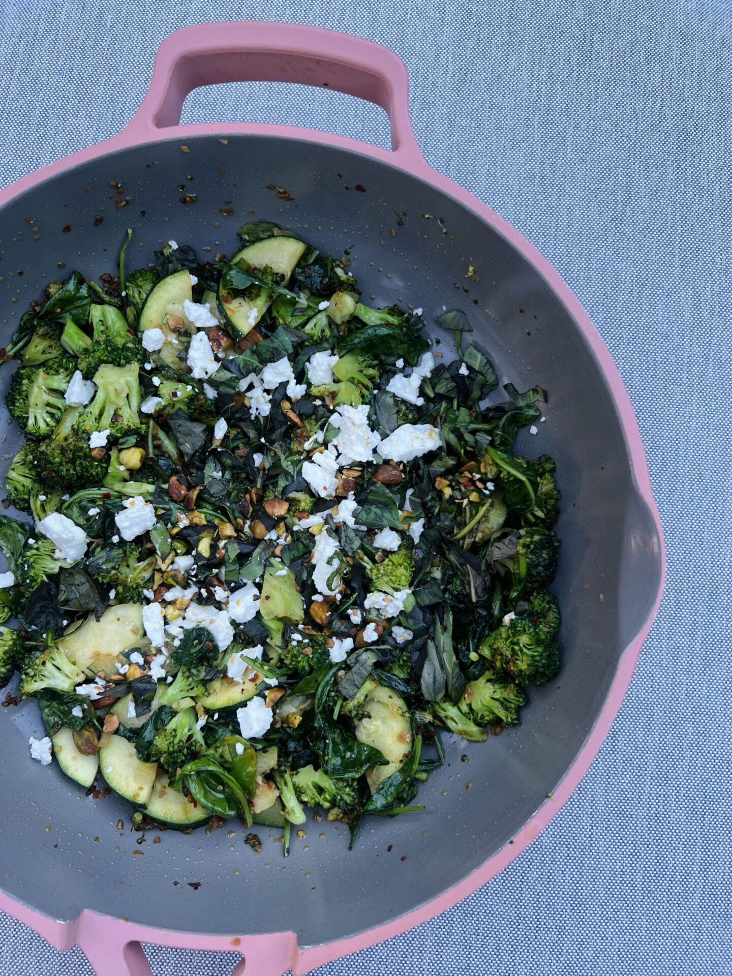 Spicy Greens Skillet with Feta