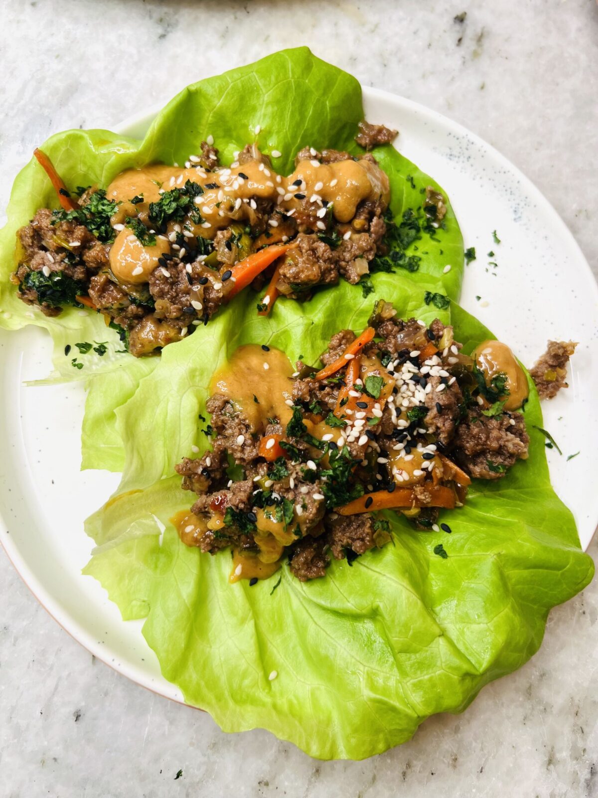 Thai Beef Lettuce Wraps with Peanut Sauce Natalie Mason